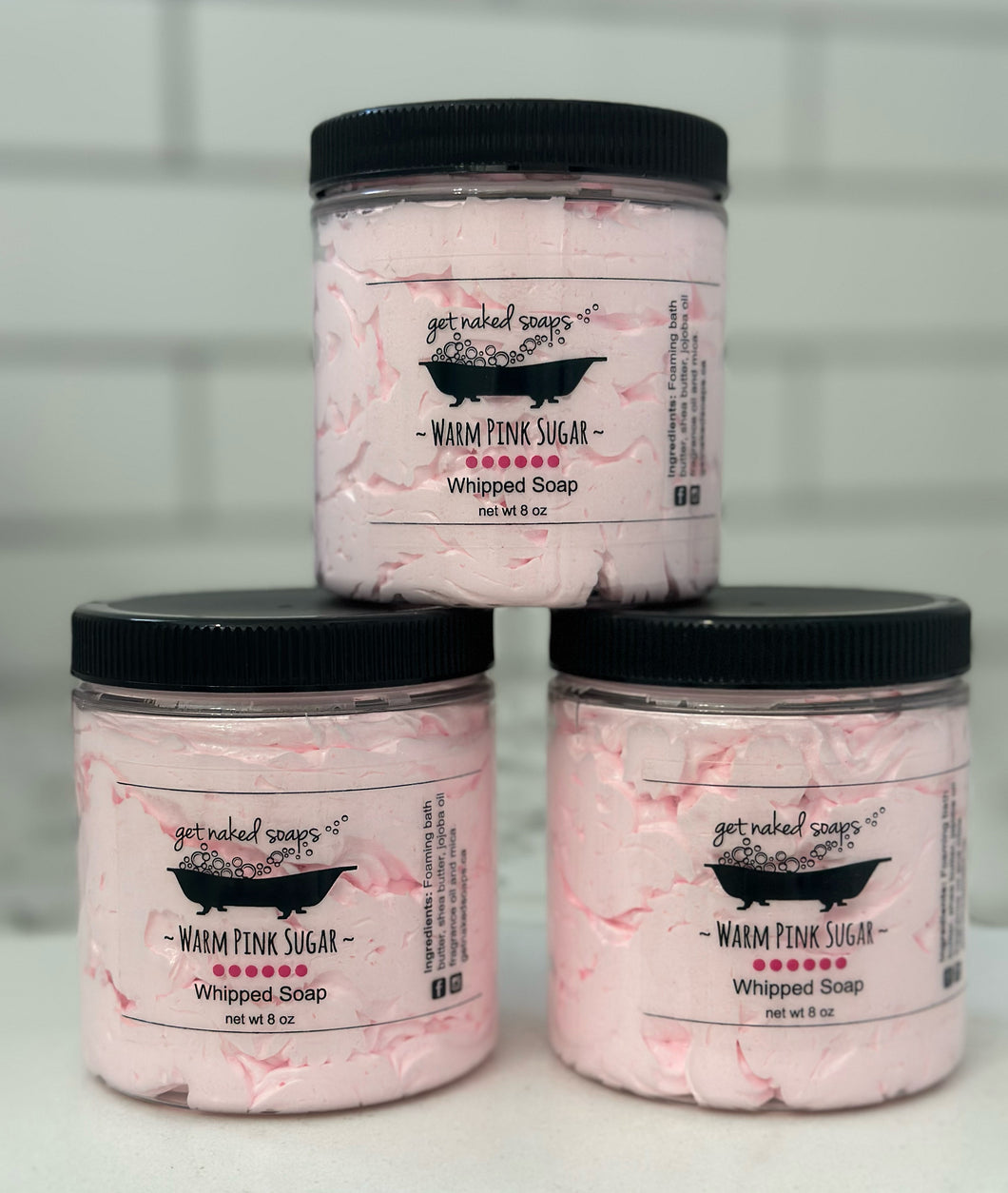Warm Pink Sugar Whipped Soap